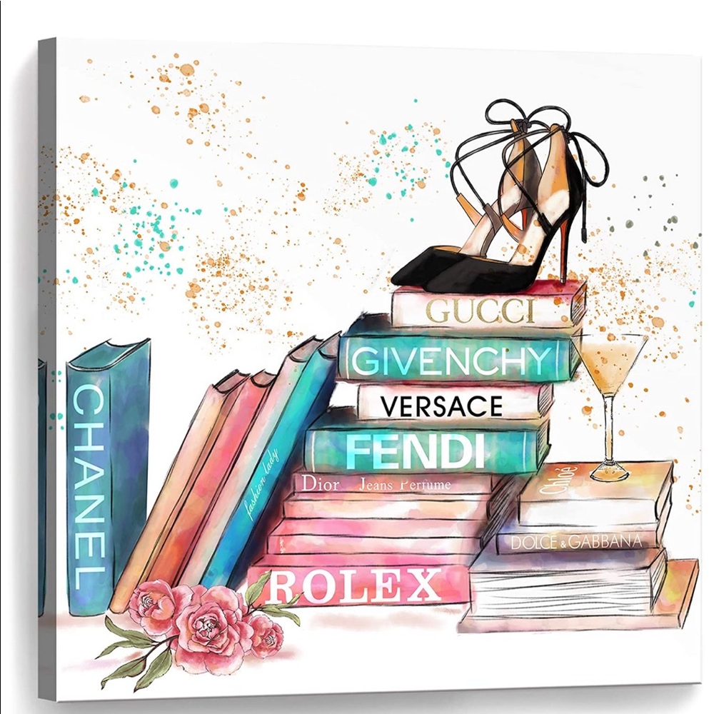 Wall Art- Book High Heels Print Picture Canvas Art